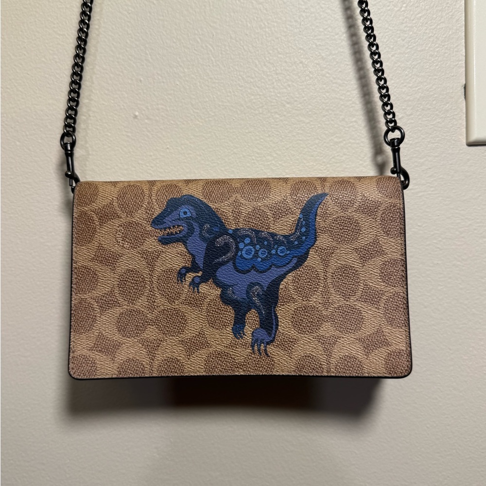 Coach Rexi Chain Clutch in Signature Print Canvas by Zhu Jingyi